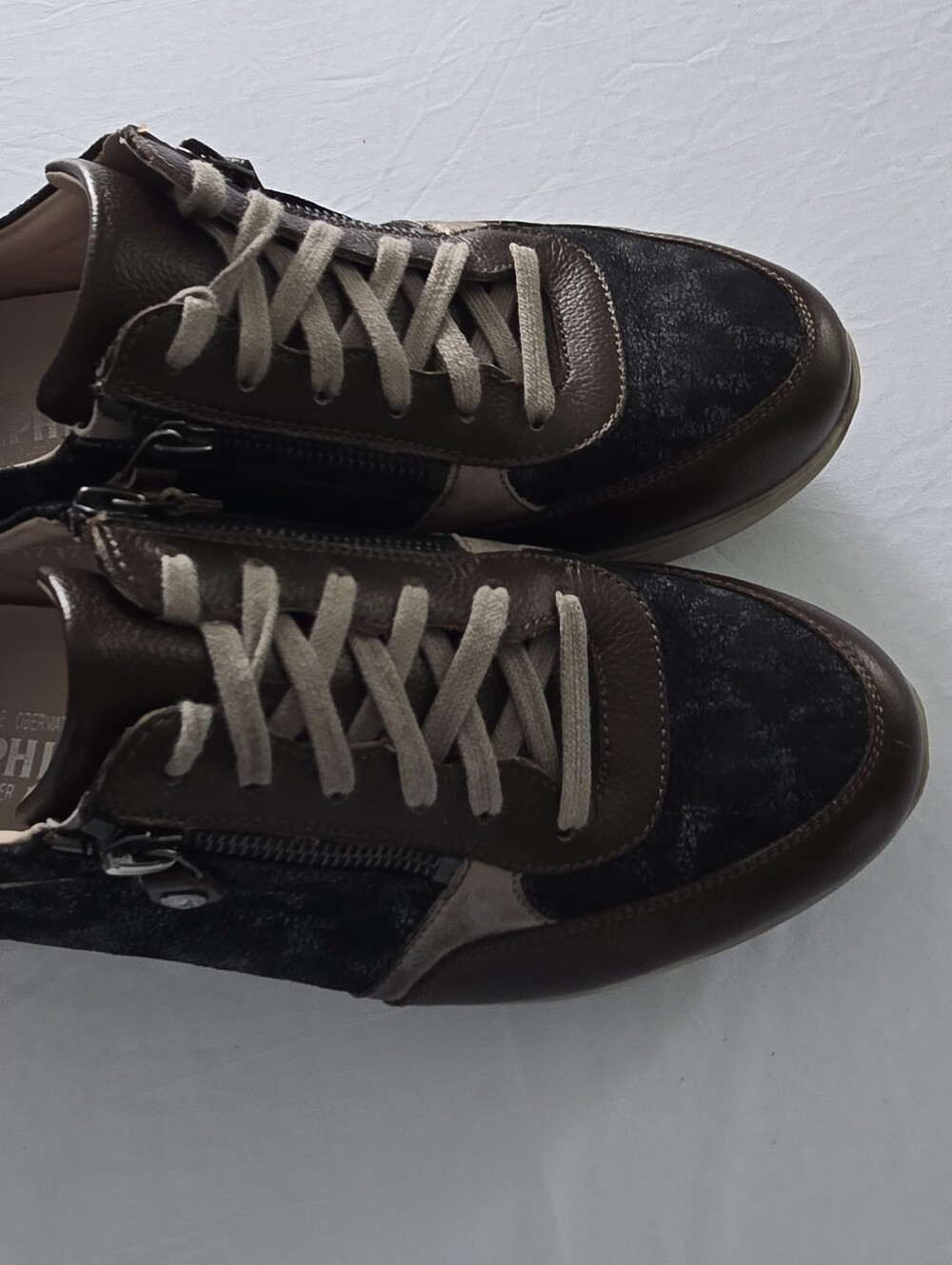 Mephisto Monia 9217 Sneaker Leather Gray Bronze Comfort Shoes Women's 9.5 (US) - Picture 9 of 16